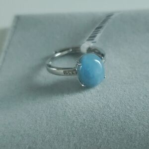 Aquamarine ring sterling silver